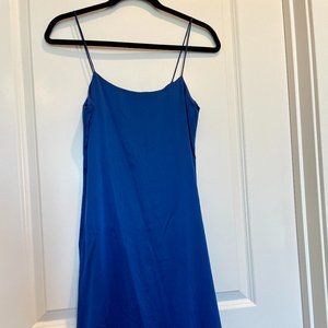Reformation Midi 100% Silk cami slip dress - blue (2)
